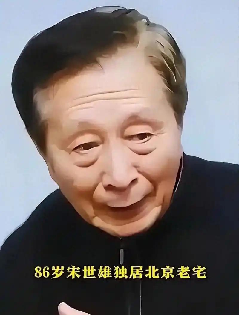 87岁名嘴宋世雄如今独自一人住在北京工体附近的养老院，儿女都在国外，身边连唠个知