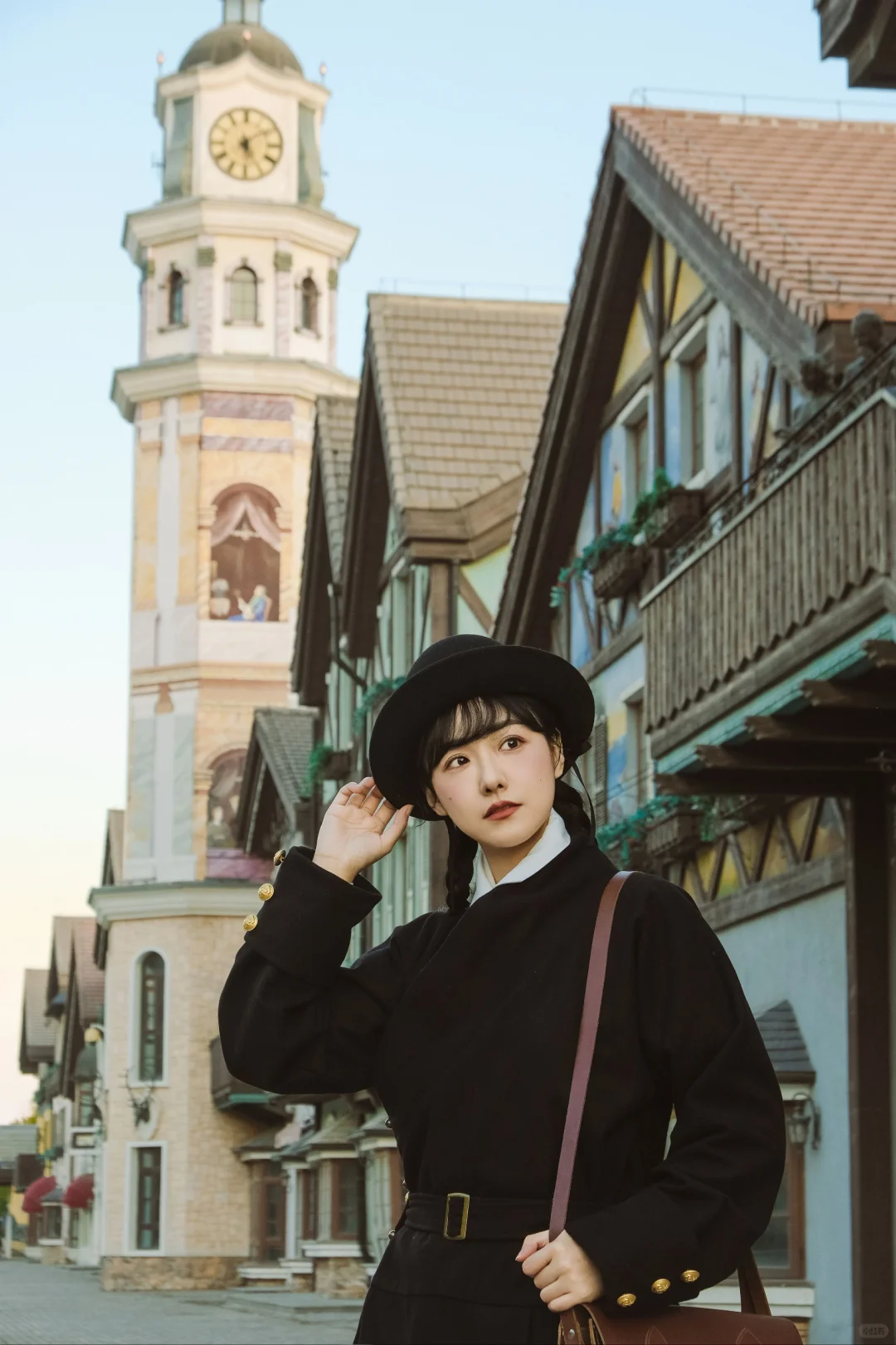 【改良汉服·明式曳撒大衣】街拍