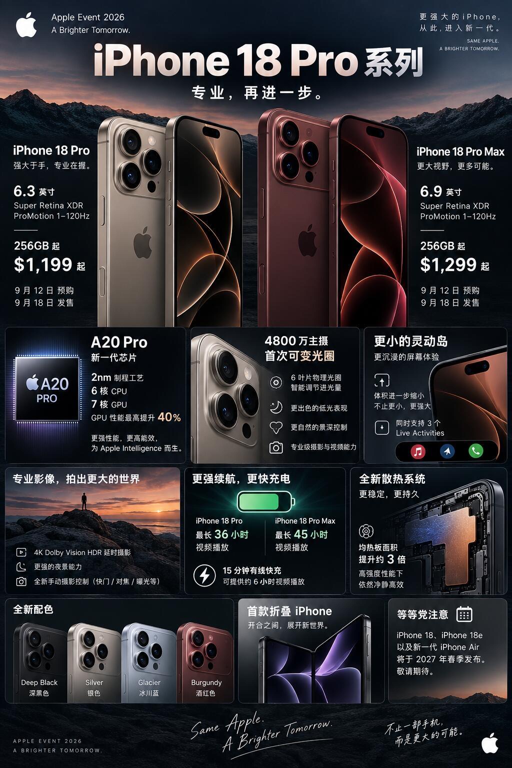 iPhone 18 系列国行价格：

iPhone18   基础款失联(这次没发