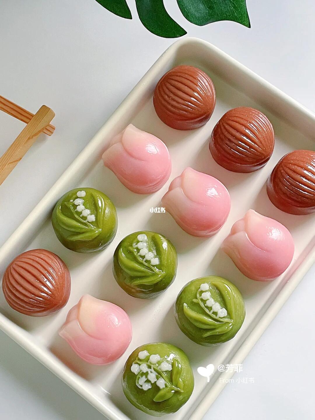 太仙啦❗️浪漫春日花花青团，三个口味超治愈