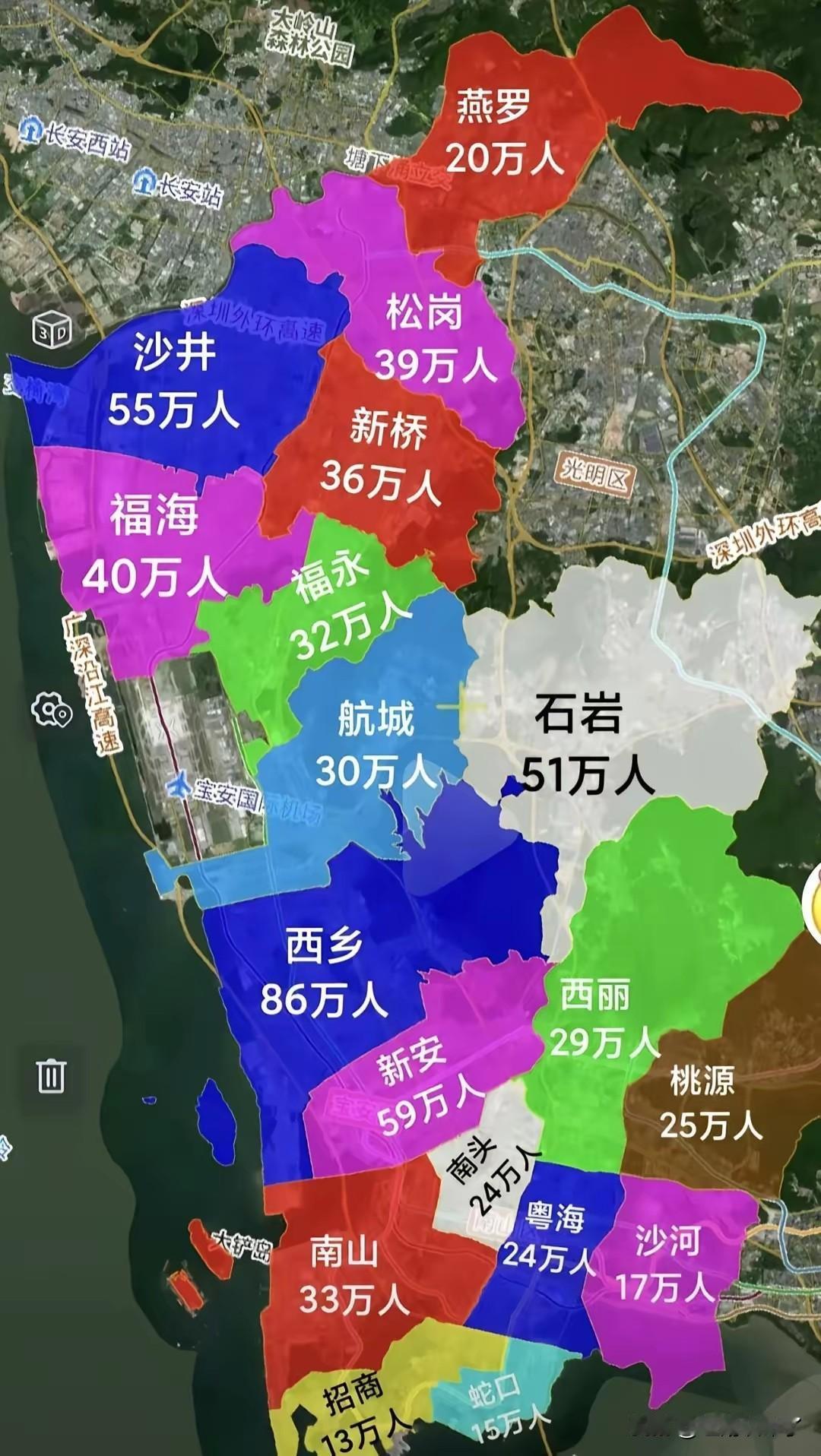 深圳人口最多的几个街道，深圳街道人口的分布与出行成本、房租成本有关，例如西乡街道