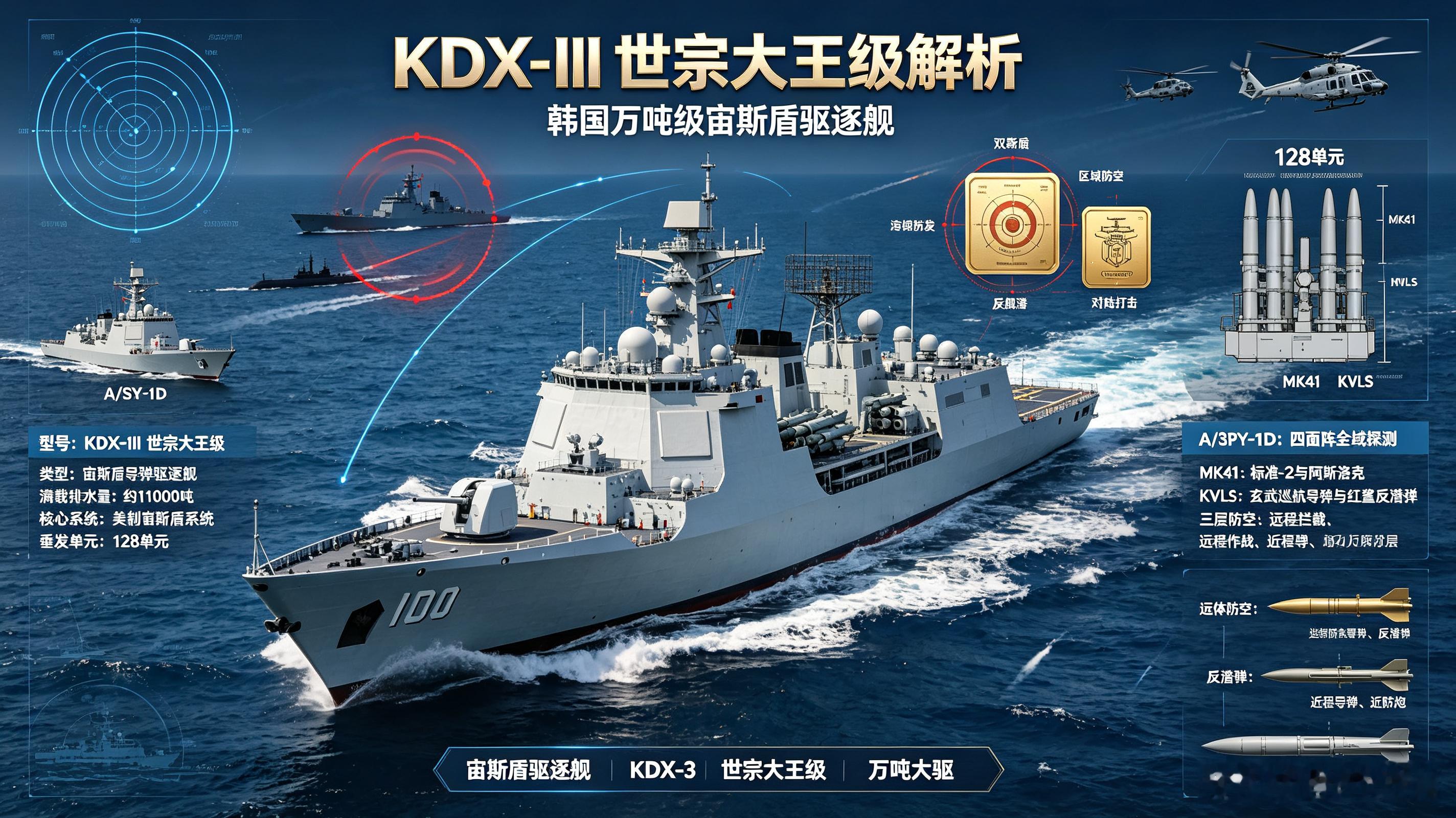 每天认识一件兵器每天认识一件兵器——KDX-3“世宗大王”级宙斯盾驱逐舰今天聊聊