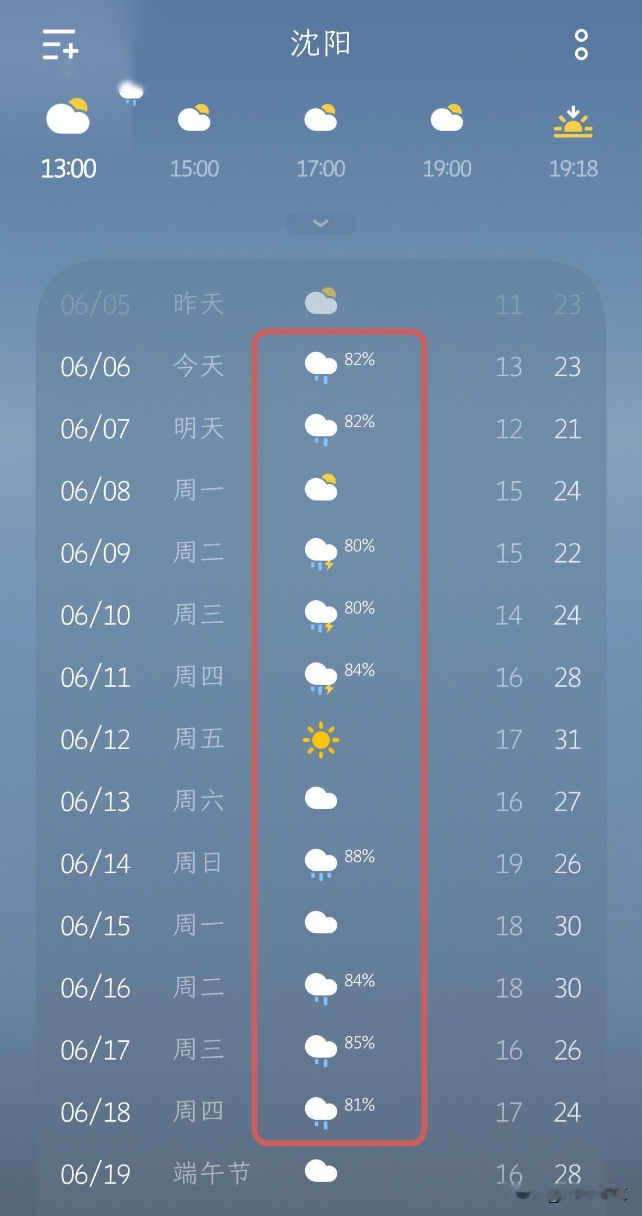 沈阳迎来连绵阴雨，开启近似“梅雨”的多雨时段！
 
进入六月，沈阳一改往日干爽天