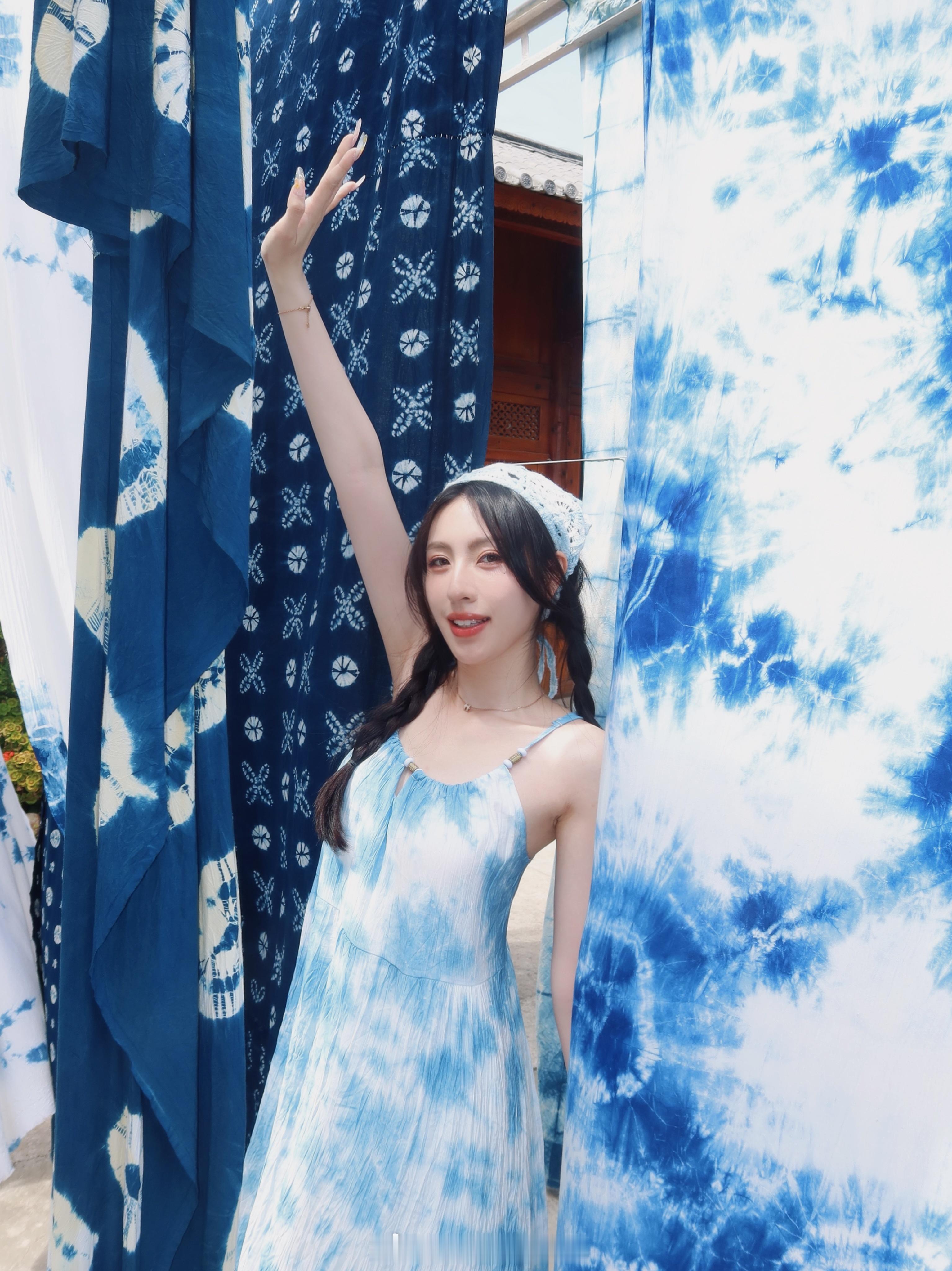 🧵扎染日记/有一种蓝叫做大理蓝把蓝天白云穿在身上啦☁️💙有一种生活叫大理在大