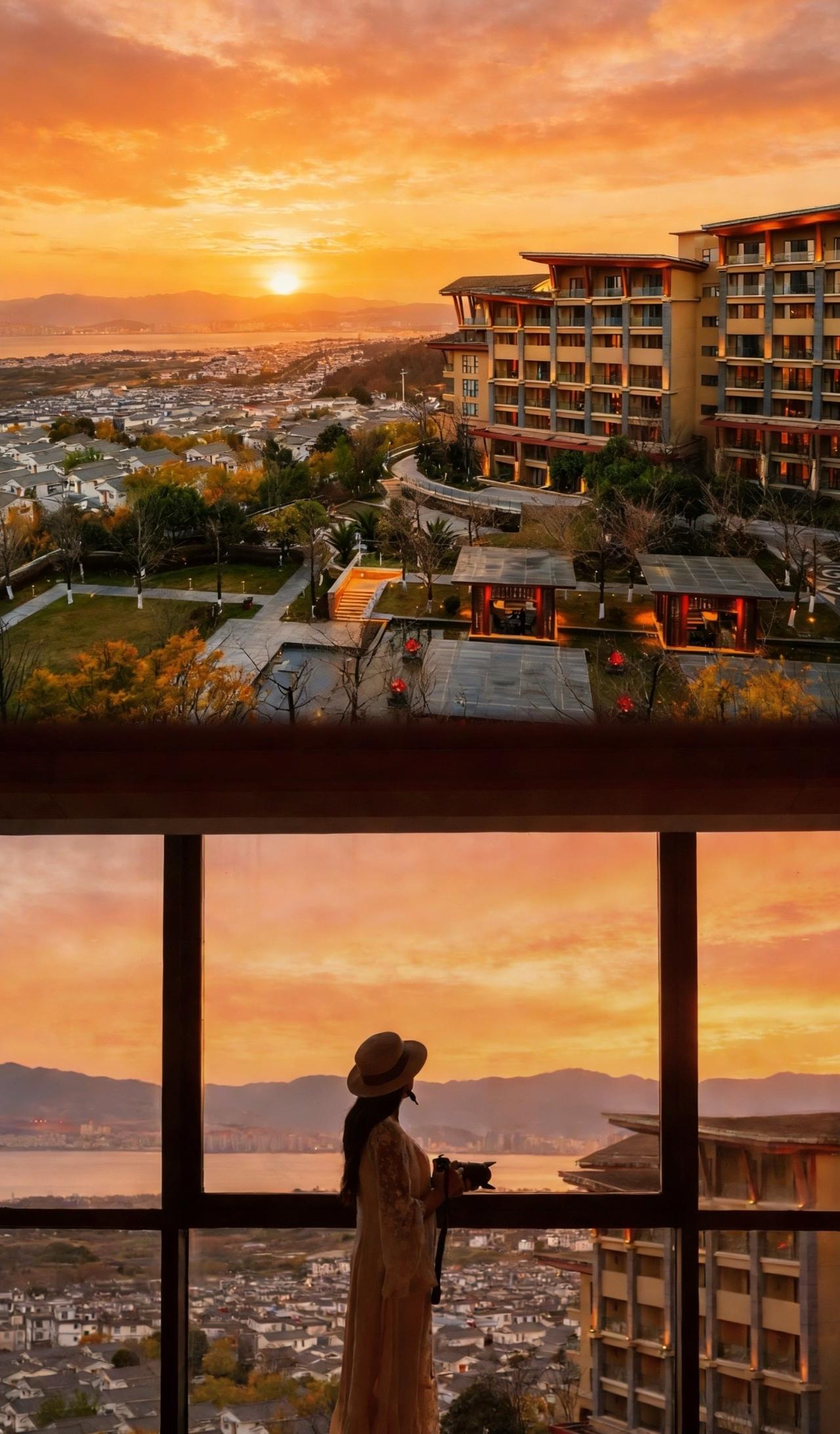 大理实力希尔顿酒店
苍山脚下、洱海之畔

🛏️房间：住进风景里
阳台私藏了苍山