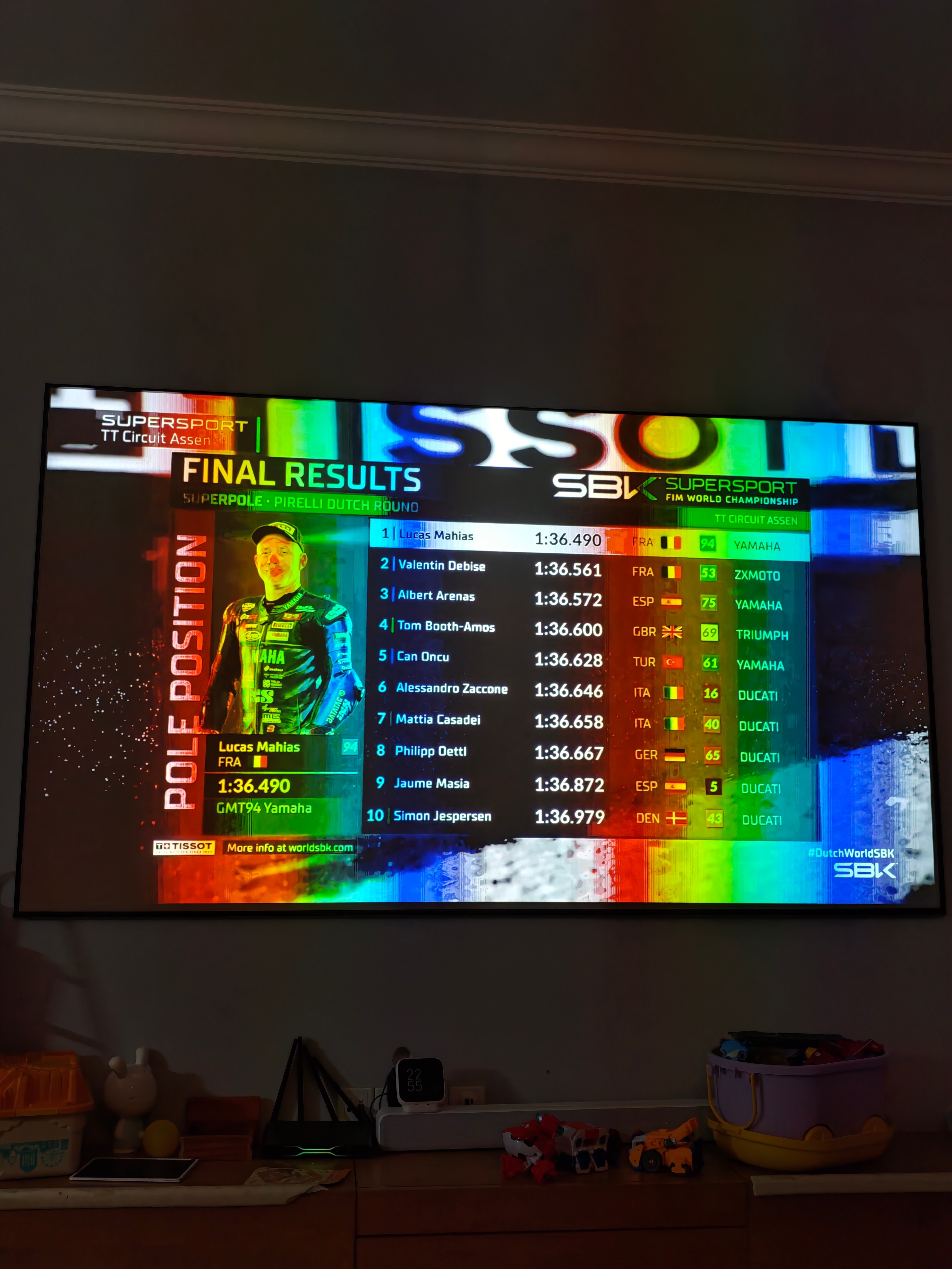 WSKB 荷兰站 张雪 53 号排位赛成绩不错，和第一名相差很小，明天第一排发车