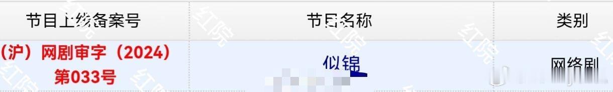 《似锦》过审，景甜张晚意主演。 