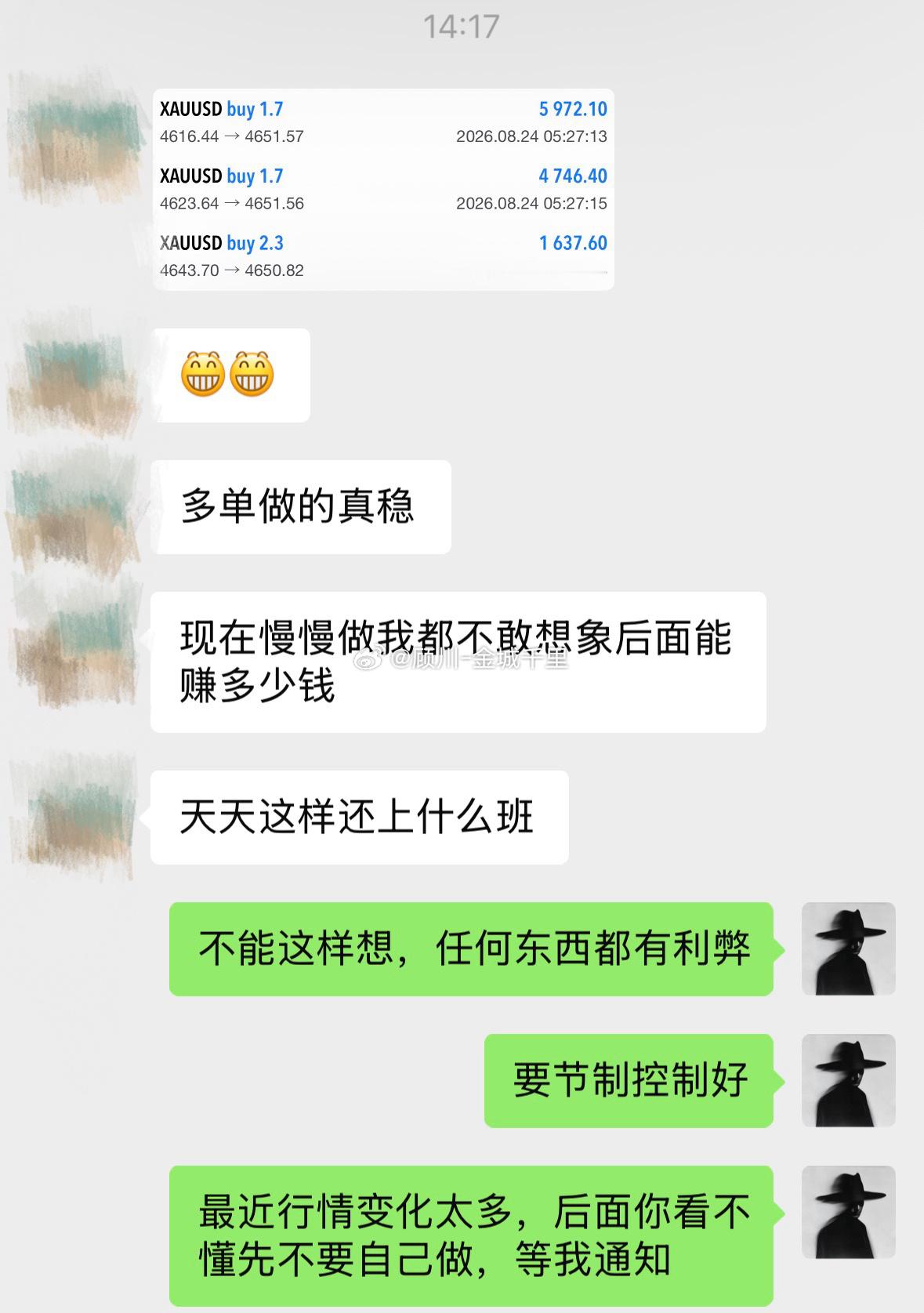 黄金多单提前落袋，大家自行把握！外汇黄金现货黄金