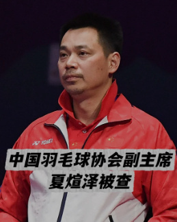 中国羽毛球协会副主席夏煊泽被查中国羽协同日两人被查 夏煊泽（中国羽毛球协会副主席
