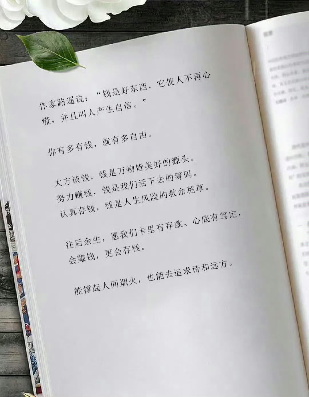钱是生活的底气不谈钱的人永远不会成熟  