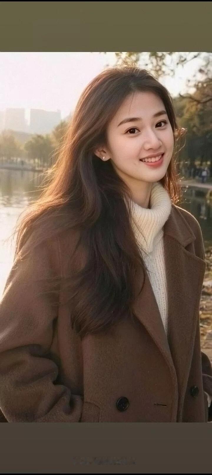 秋日暖阳下的微笑，温暖如你。🍂😊