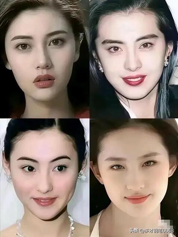 从五官、脸型、颜值、气质上看，张柏芝是当之无愧的第一美女，不仅颜值非常高，五官也