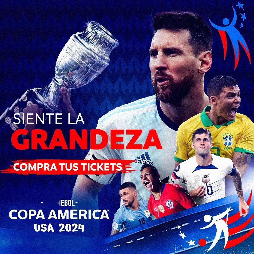 官方！美洲杯小组赛到半决赛的门票已推出，决赛门票将于四月发售🎟️🏟️地址：c