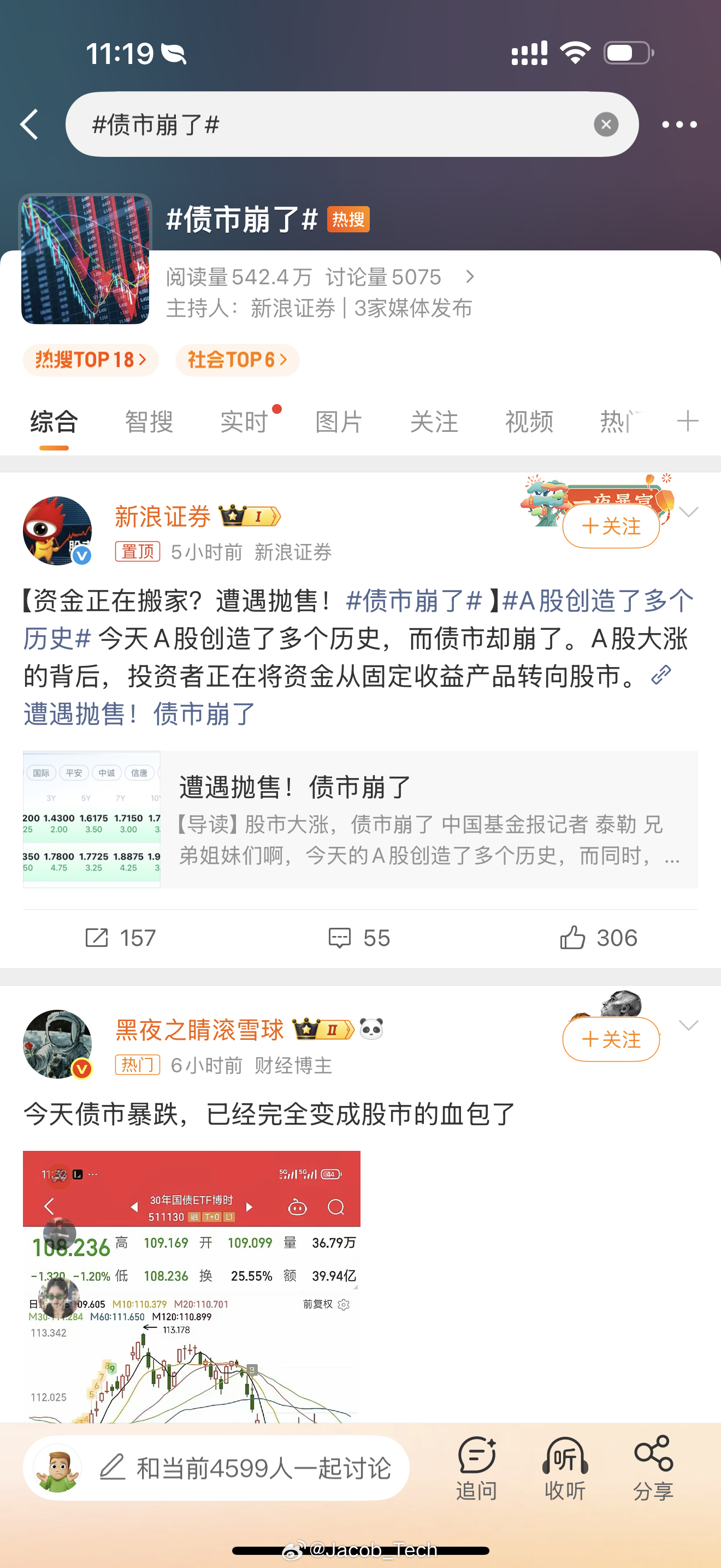 债市崩了真的别说今天得股市可以说很火热了[并不简单]不知道明天什么走向了[并不简