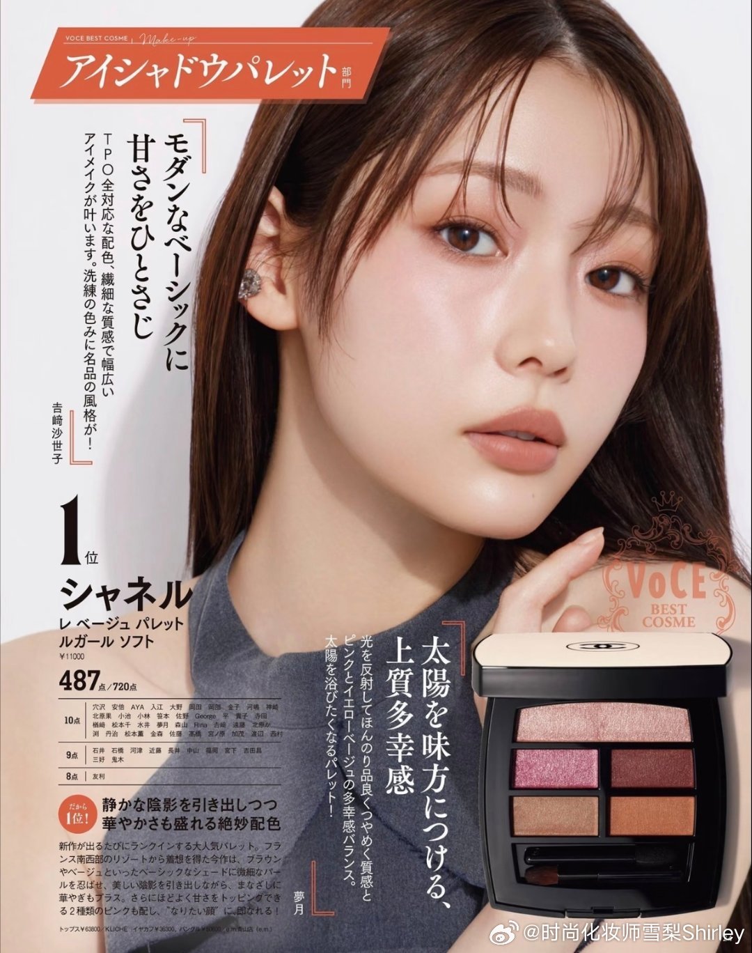 日杂 VoCE｜2026年上半年眼影榜单！眼影部门No.1：香奈儿五色眼影 26