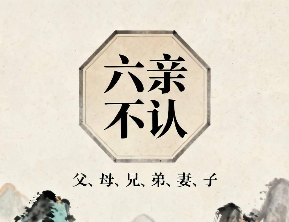 【说一个人"六亲不认"是指哪六亲？父、母、兄、弟、妻、子】
        说一