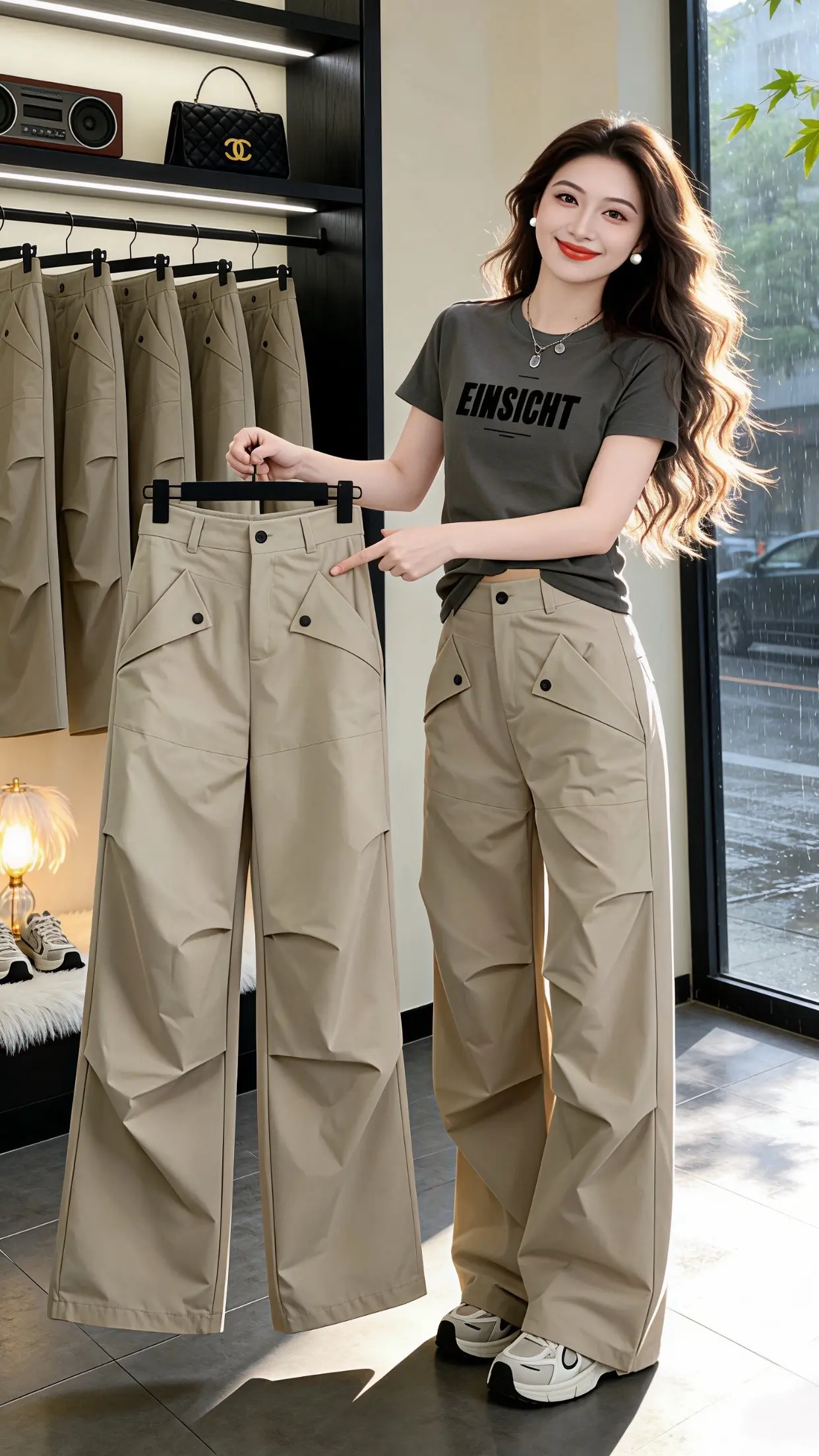 显瘦显高显腿长裤子 高颜值炸街女工装裤 穿出你的chic风 这才是女生...