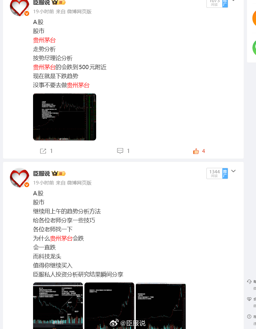 A股股市贵州茅台今天下跌臣服昨天的后市判断只是根据自己势尽理论做的分析这个市场下