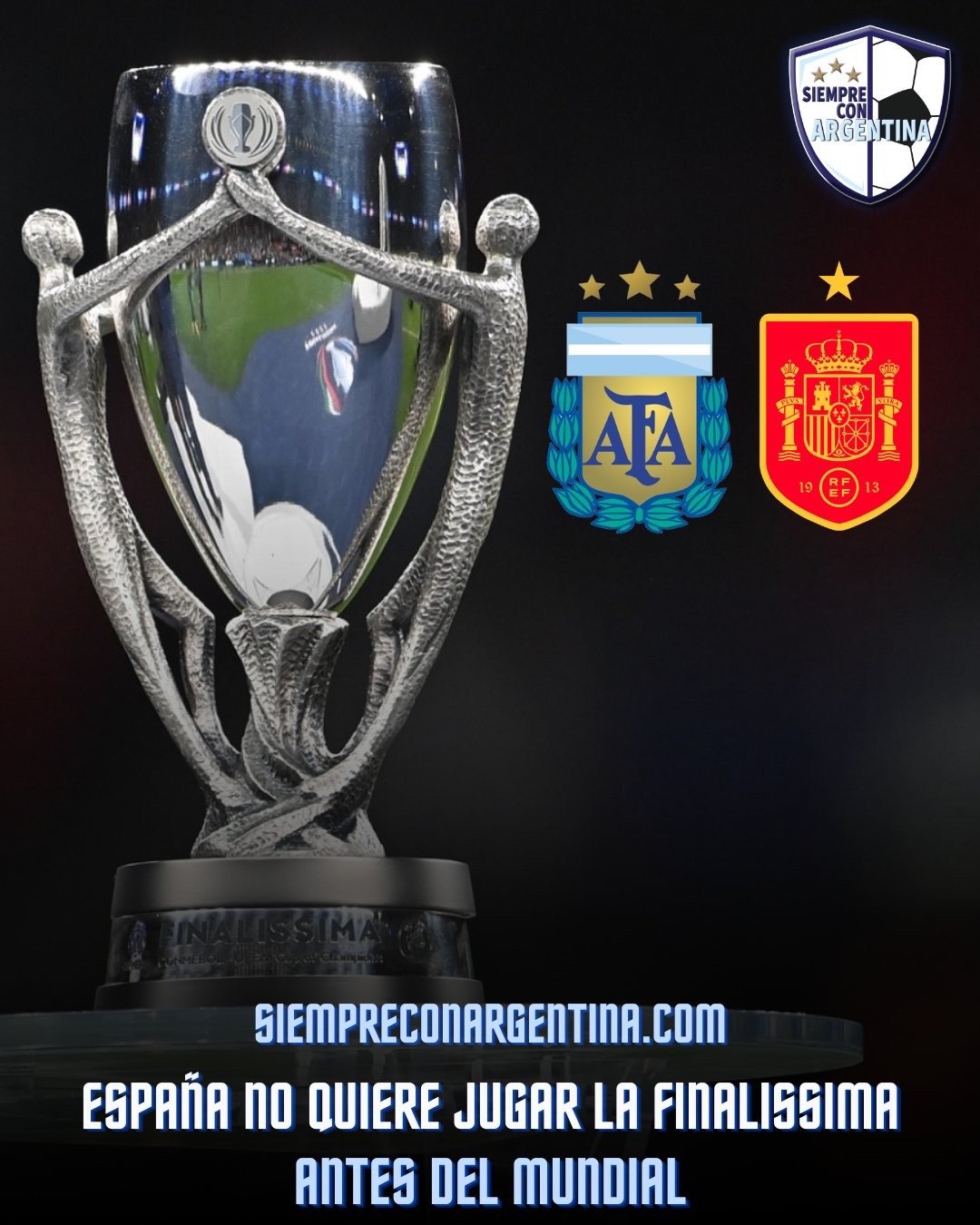 🚨AS：据报道西班牙足协对世界杯前举办FINALISSIMA欧美杯持保留态度。