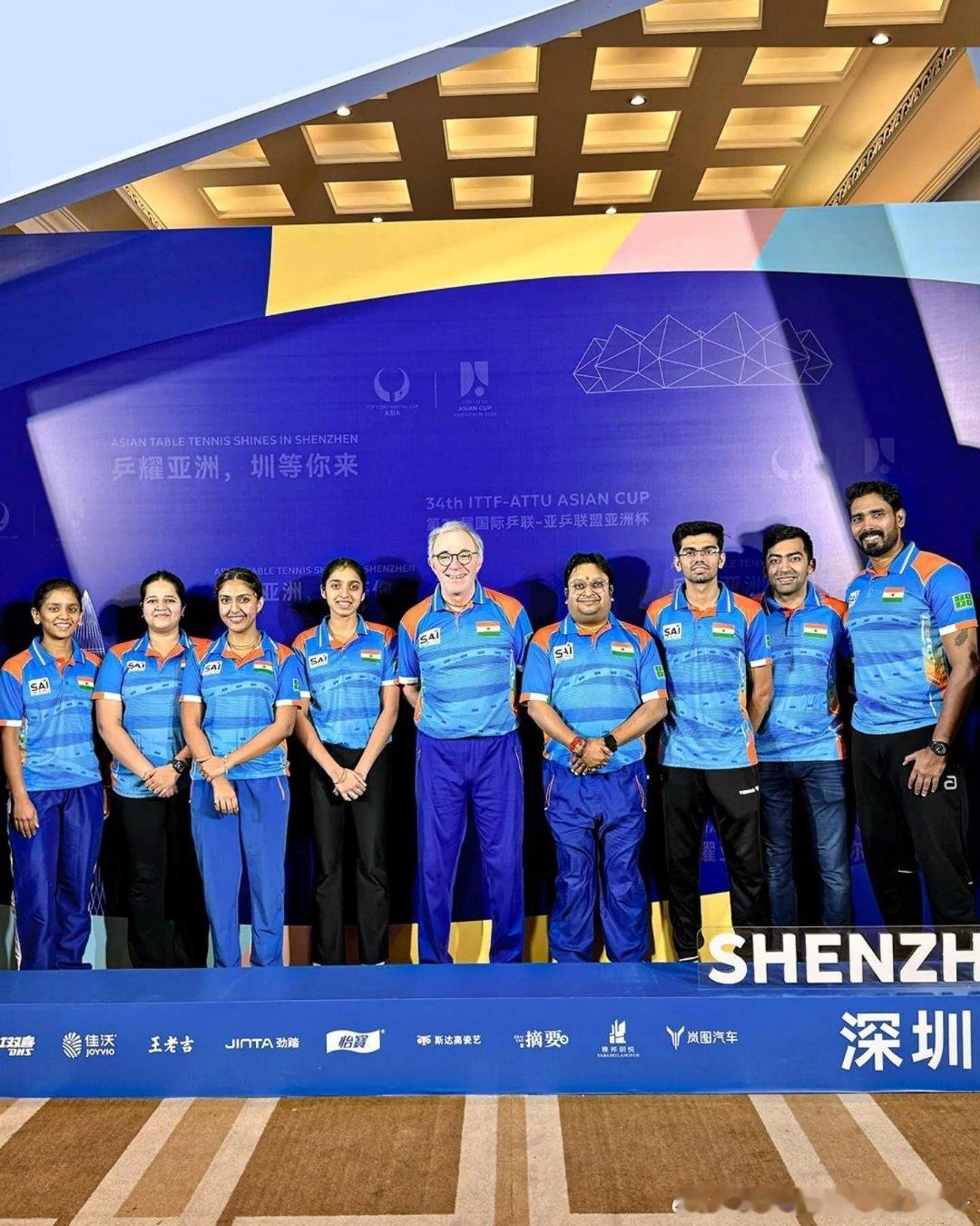2025国际乒联深圳亚洲杯印度队的大合影📷 