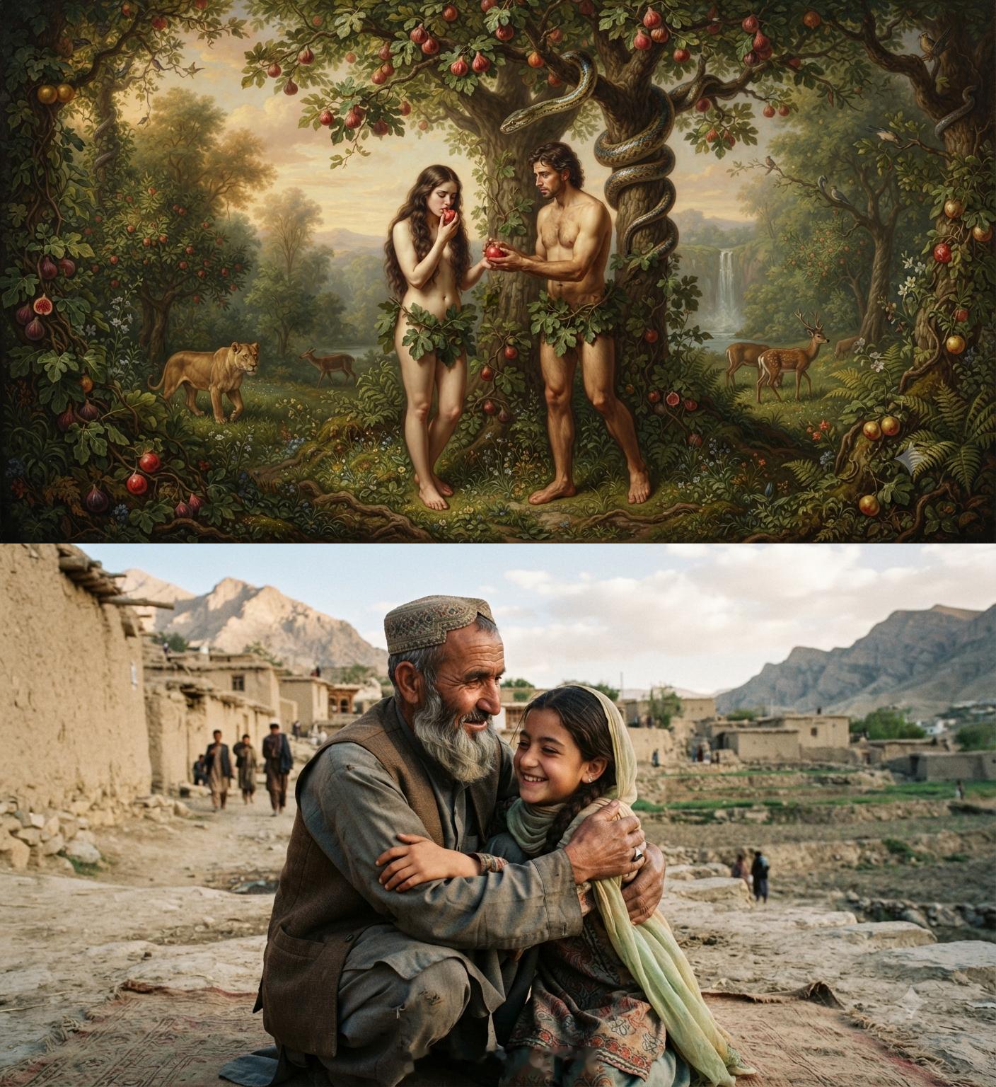 【同一个故事不同的诠释和引导】西方《圣经里》亚当和夏娃（Adam and Eve