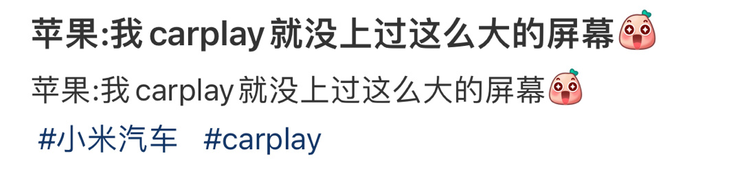 苹果:carplay就没上过这么大的屏幕 ​​​