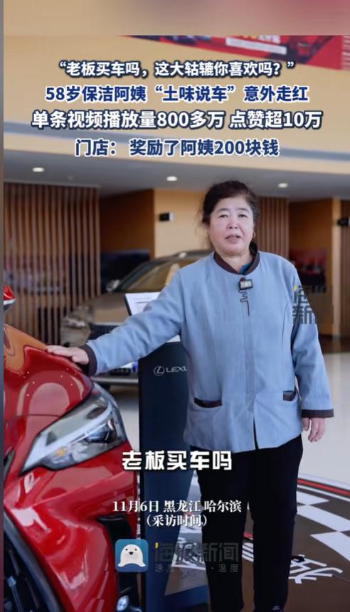 惊！保洁大姨成车模，4S 店流量密码被拿捏
哈尔滨出大 “梗” 了！哈尔滨的 “