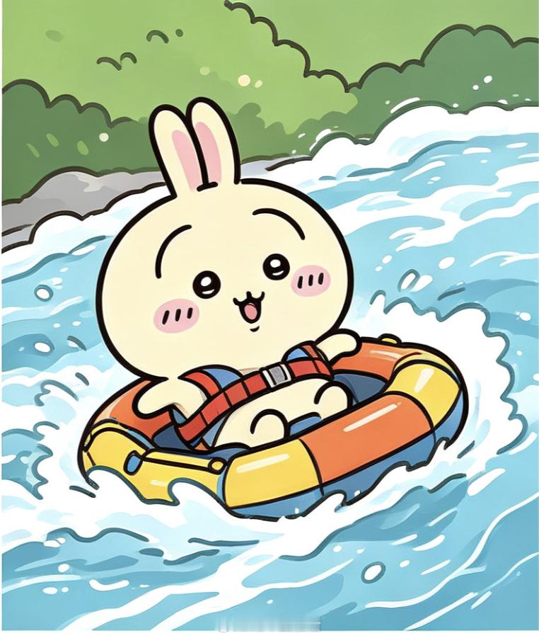 动漫吉伊卡哇灵感共创夏日企画夏天就应该玩儿水呀，玩儿水的乌萨奇超开心！乌萨奇玩水