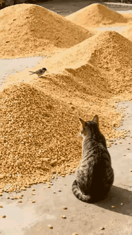 现在的猫都学会地遁术了你见过会“潜伏狙击”的猫吗猫咪一刻