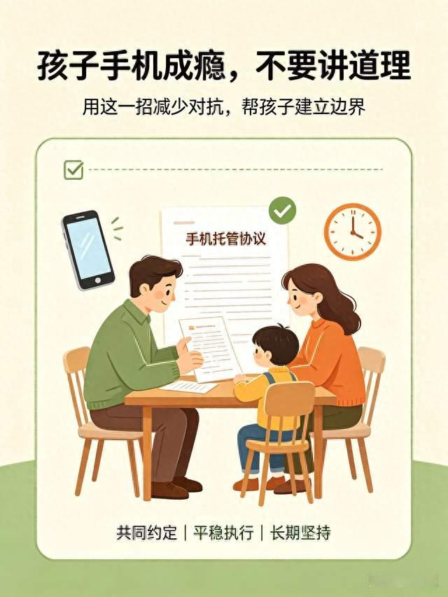 孩子手机成瘾，不要讲道理，用这一招三天见效，亲测有效