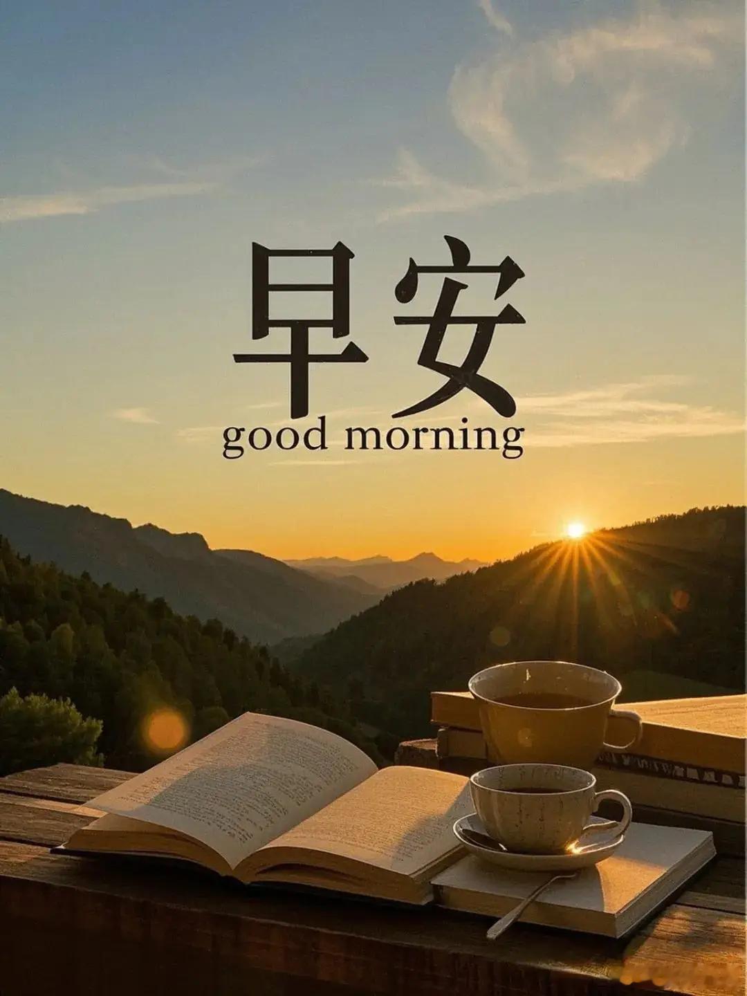 今天像一杯温热的茶，不急不躁，慢慢品才有回甘！早安 ☀️ 