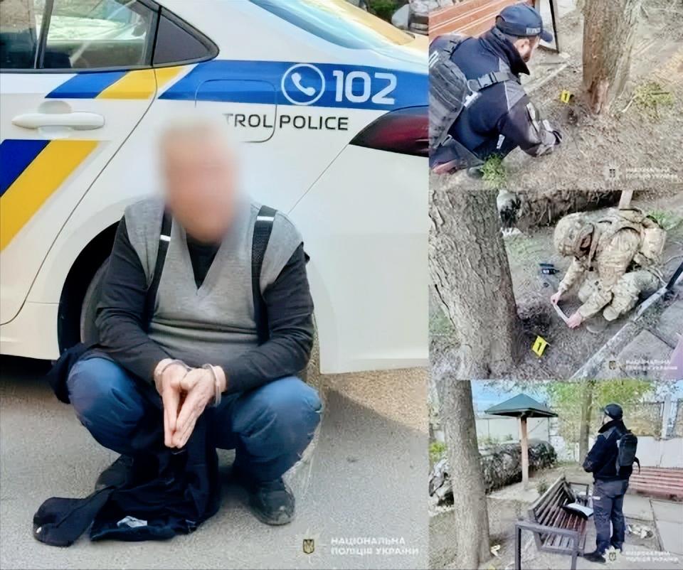 一名乌克兰男子向基辅地区比拉策尔科瓦的一个征兵办公室的院落里投掷了一枚手榴弹，幸