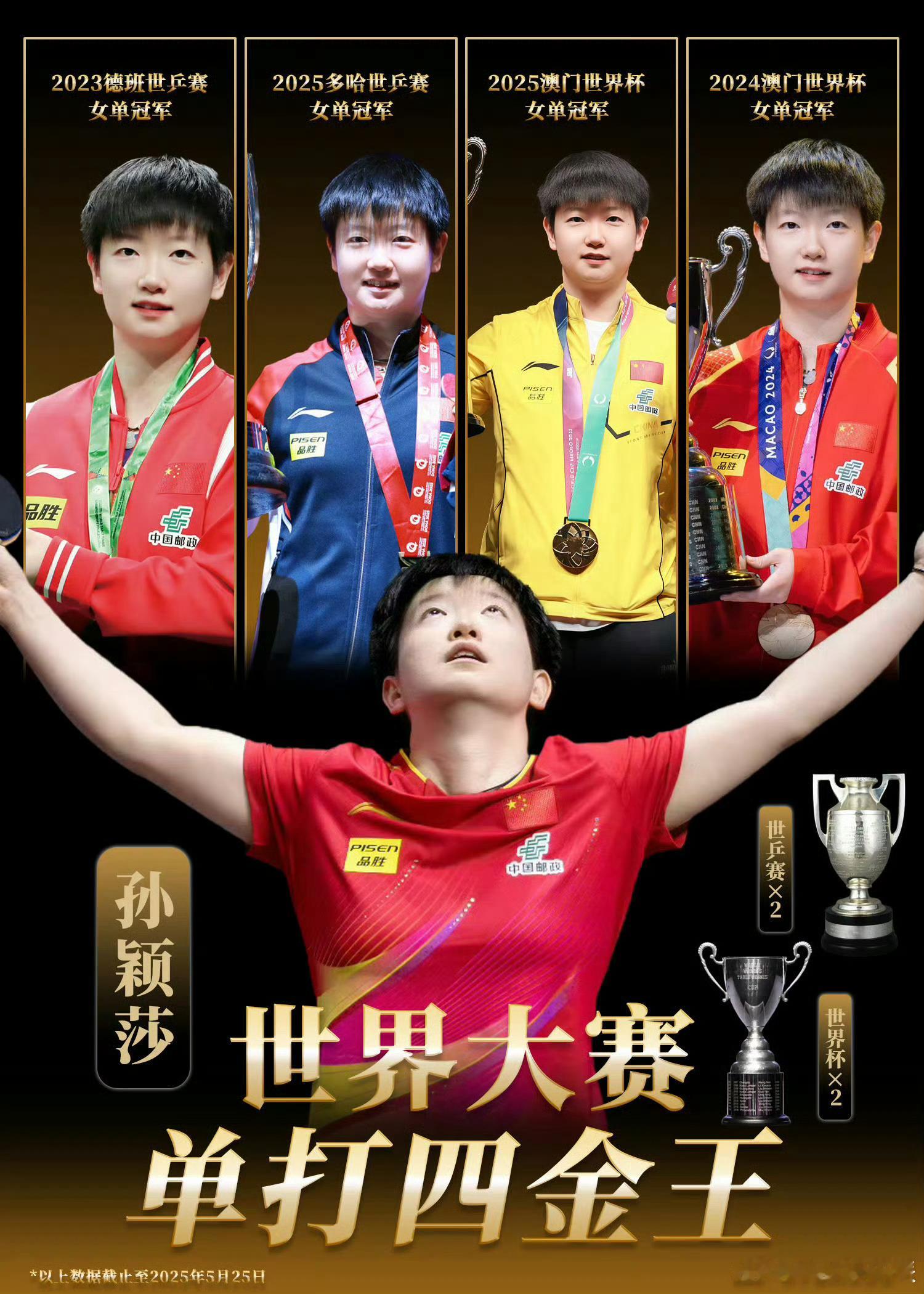 孙颖莎亮相WTT宣传片乒乓球的魅力在于永不言弃，国乒的精神在于奋勇争先！横滨冠军