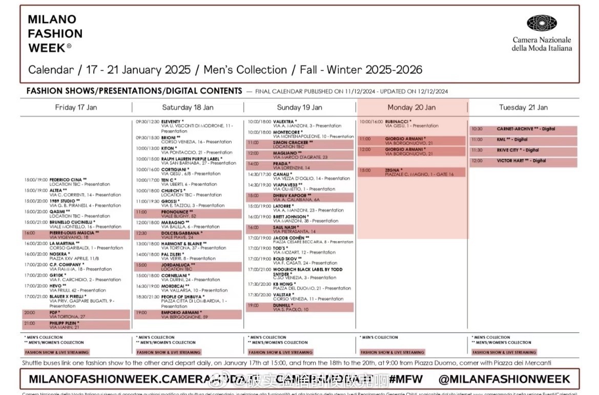 樊振东[超话]   👔2025米兰男装周🌟20250120  11：00  