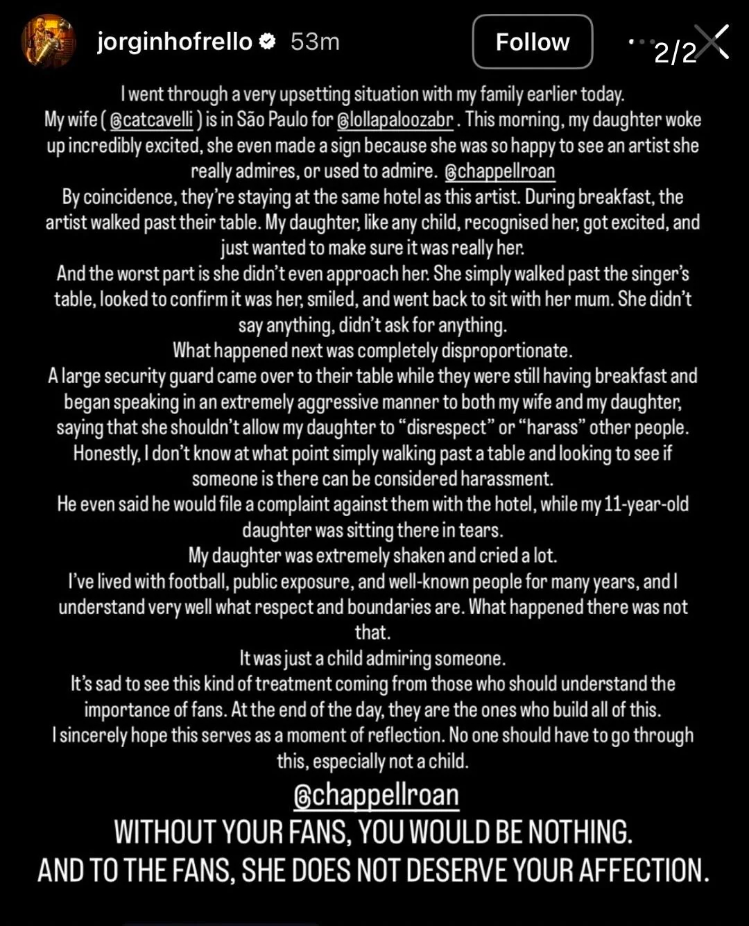 足球员指控插排姐团队欺负他女儿！里约市长封杀插排姐 巴西足球员Jorginho在