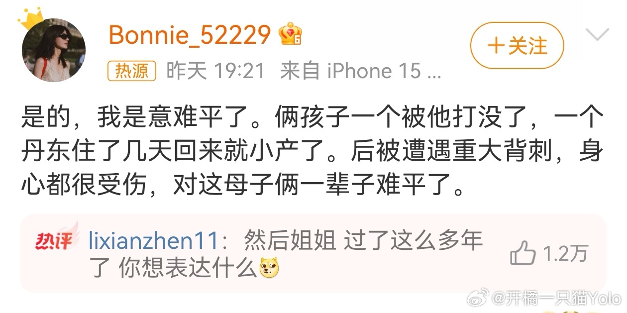黄景瑜前妻 俩孩子一个被他打没了“他”是谁，不敢带大名是怕被告吗姐姐，有锤放锤没