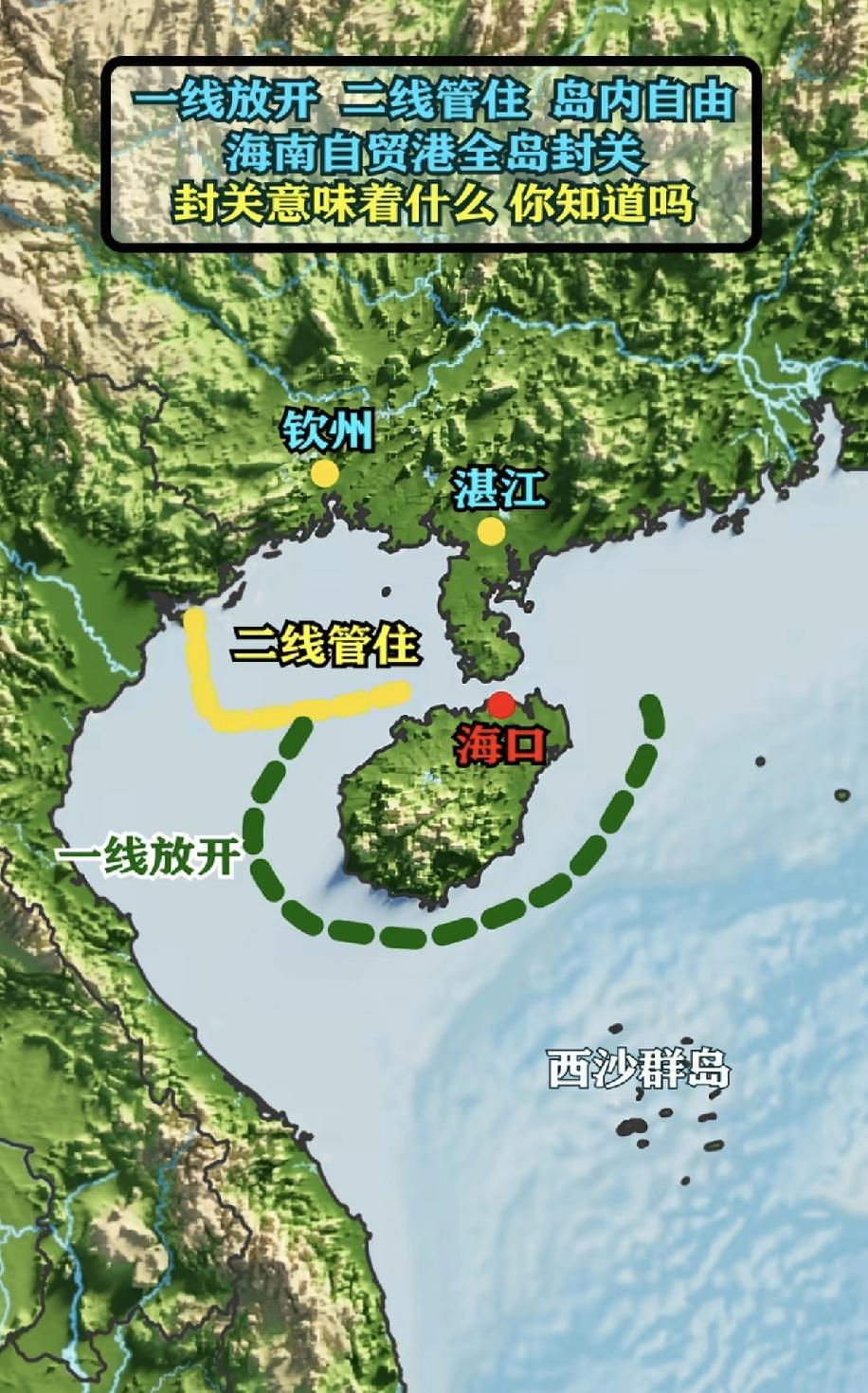 海南自贸区这个一线放开，二线管住可不可以理解为，以后想带货直接去海南省带货，不用