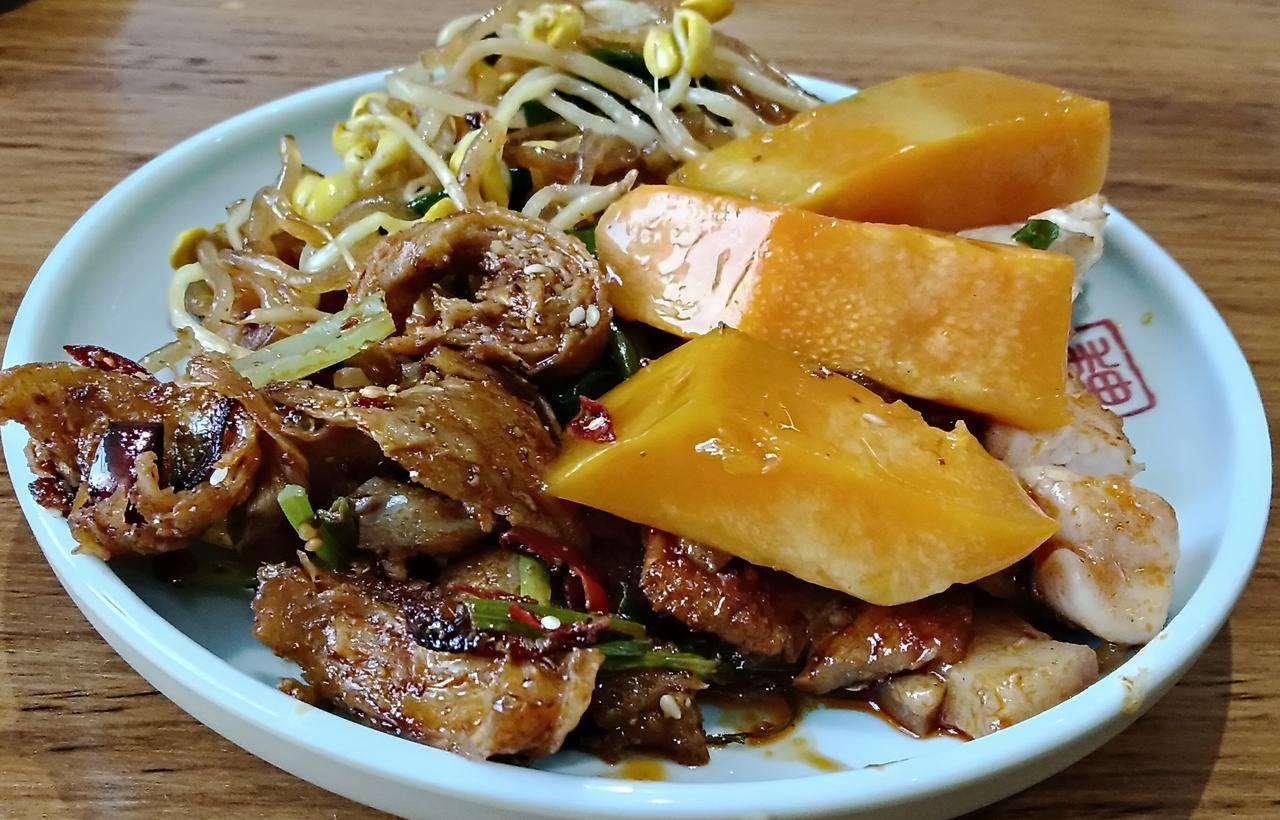 一餐饭吃一盘素菜