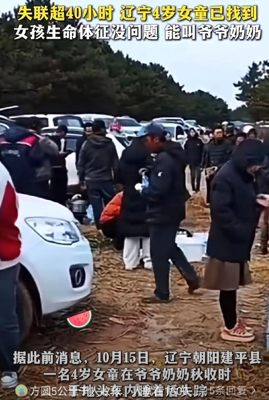 辽宁失联女童找到了！

1500米外山沟里躲山洞，

这结局太暖了！
 
刷到辽