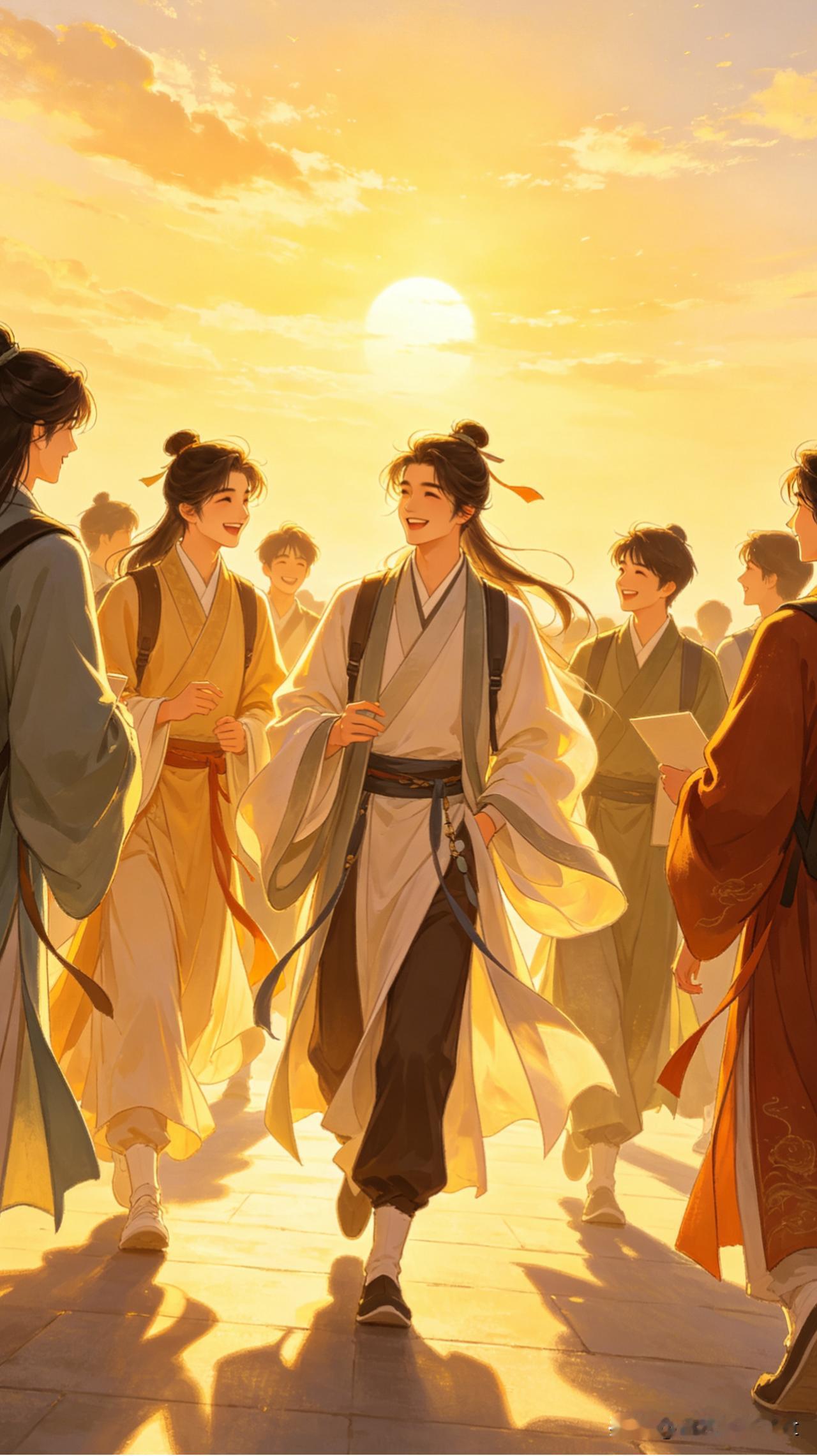 五律·贺高考落幕
 
磨剑经年久，今朝试毕休。
笔端凝壮志，卷里写春秋。
苦乐皆