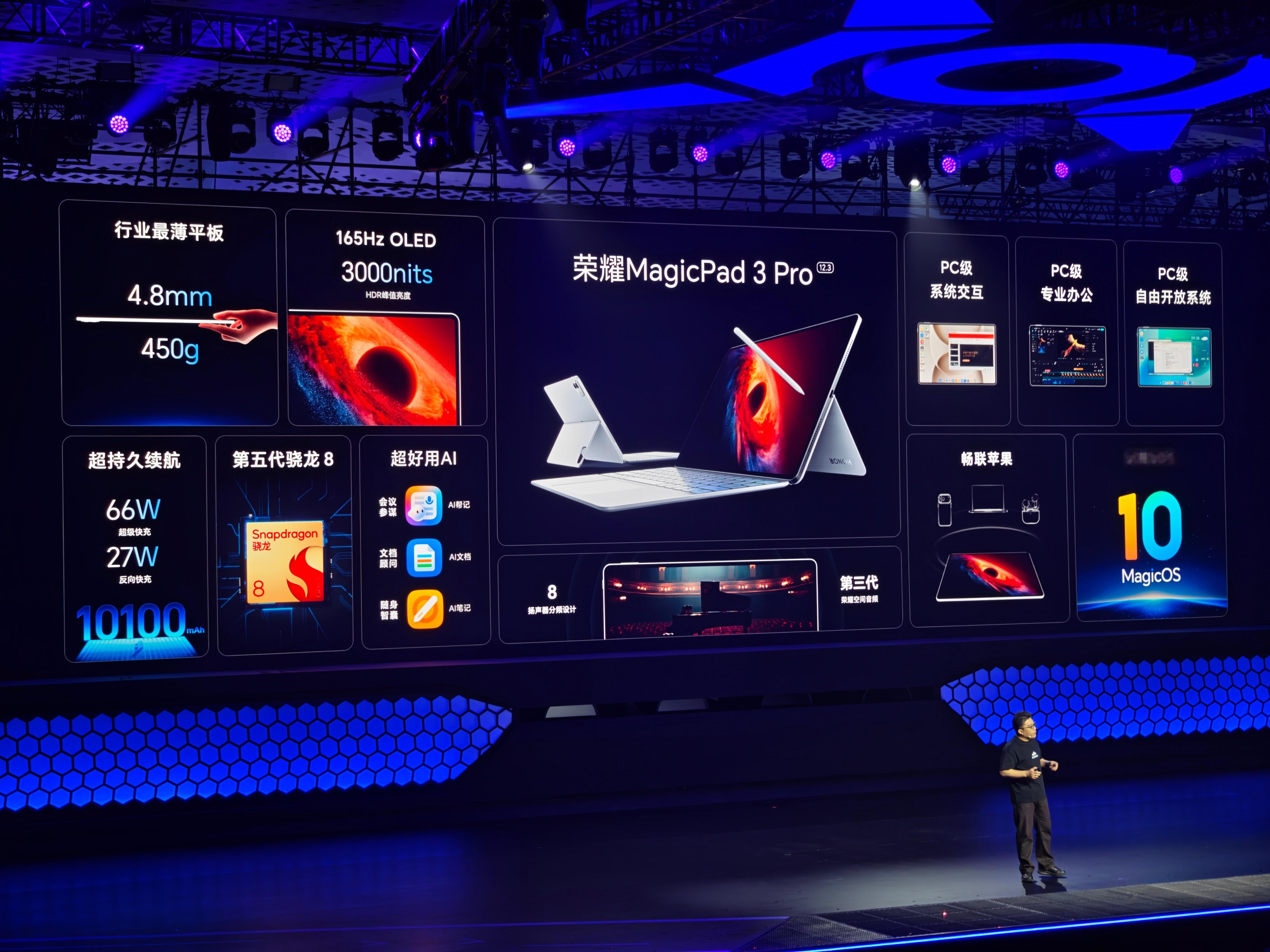 一张图看懂荣耀平板 MagicPad 3 Pro 12.3的所有内容科技数码