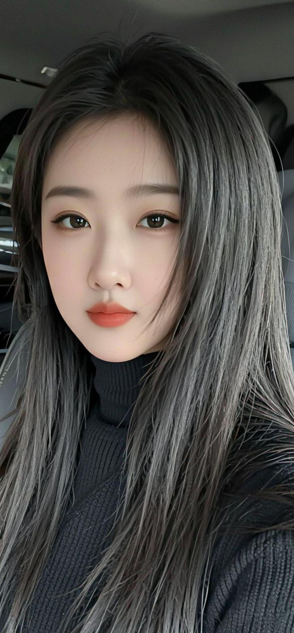 AI黑发女神的风采