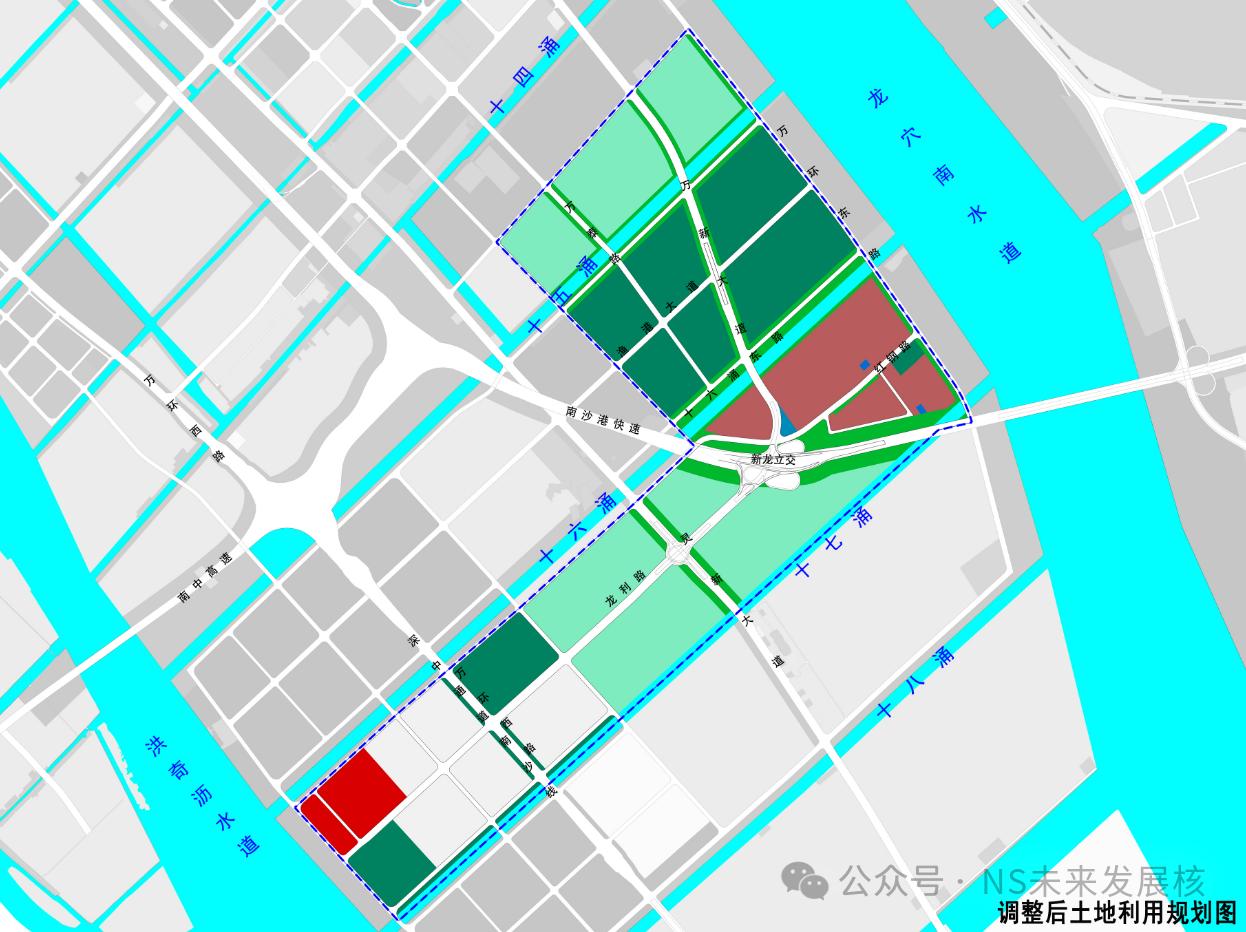 【万新大道南延走向来了！】目前万顷沙的西部和中部大通道万环西路和灵新大道基本上打
