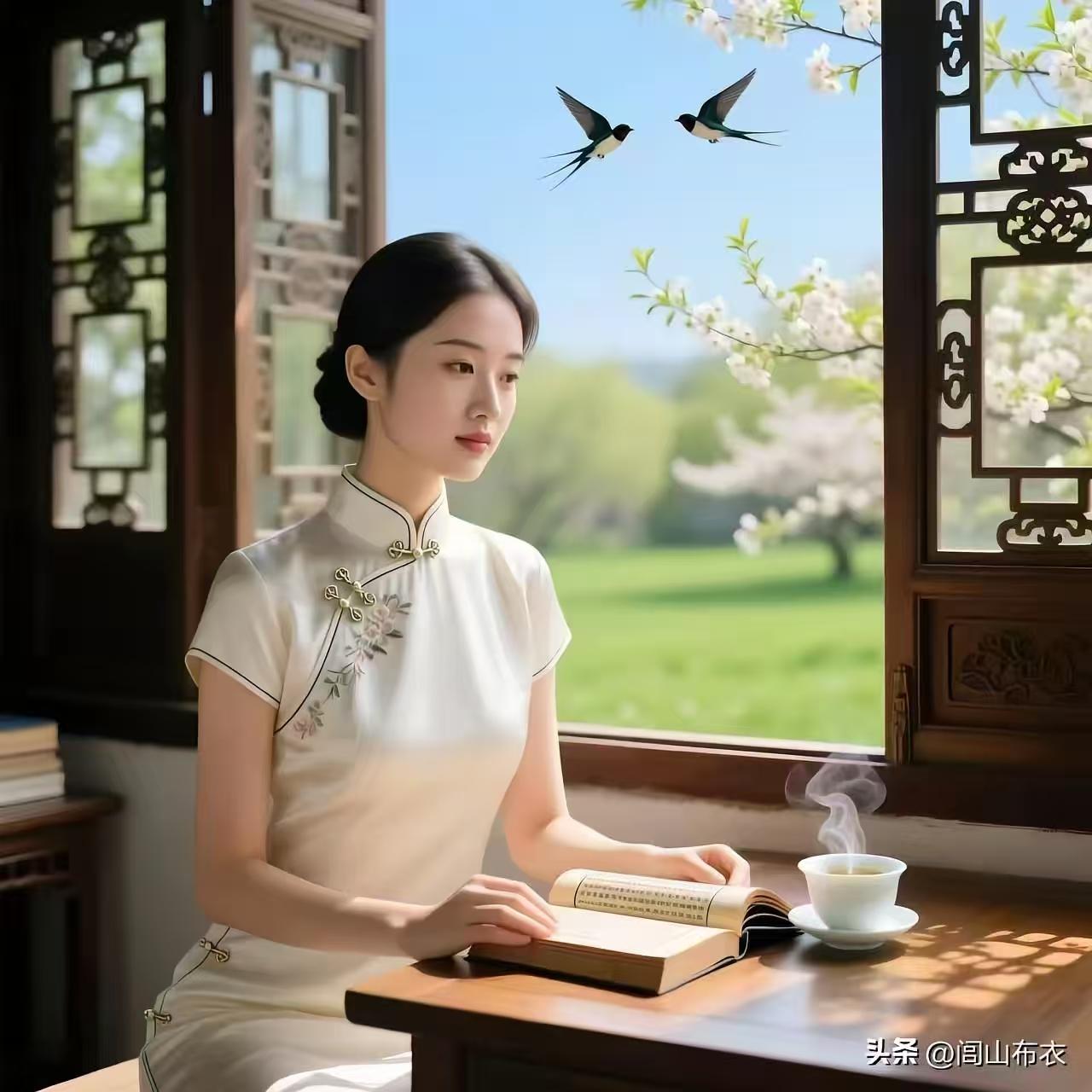 殿前欢·茶寮小憩
半盏清茶淡，
浮生偷剪半日闲。
光阴坐老玻璃片，
心事漂成茉莉