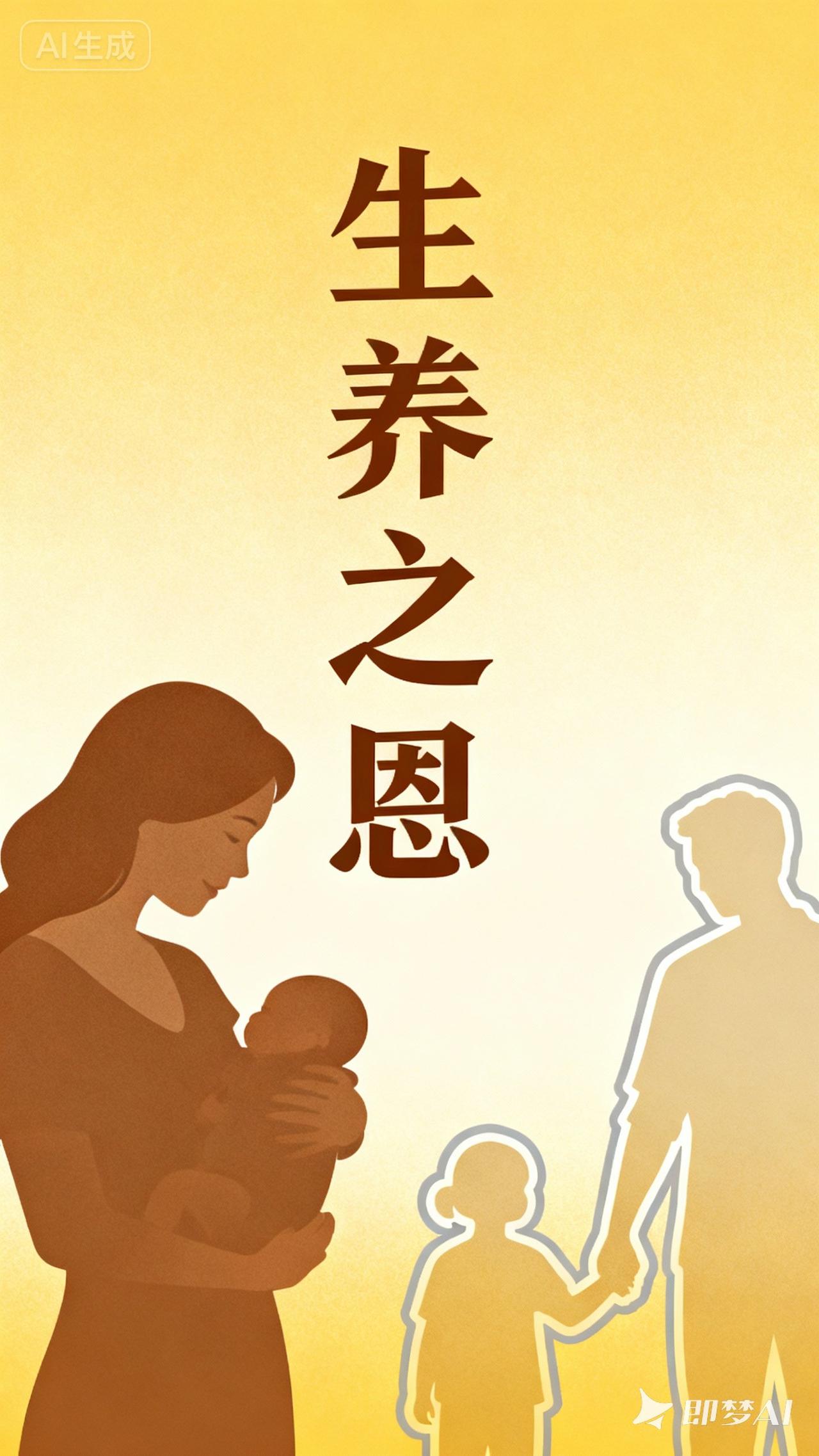 “生是欲，养是责，托举才是恩”

这句话的我是不是可以这样解读，
“你生我就得必