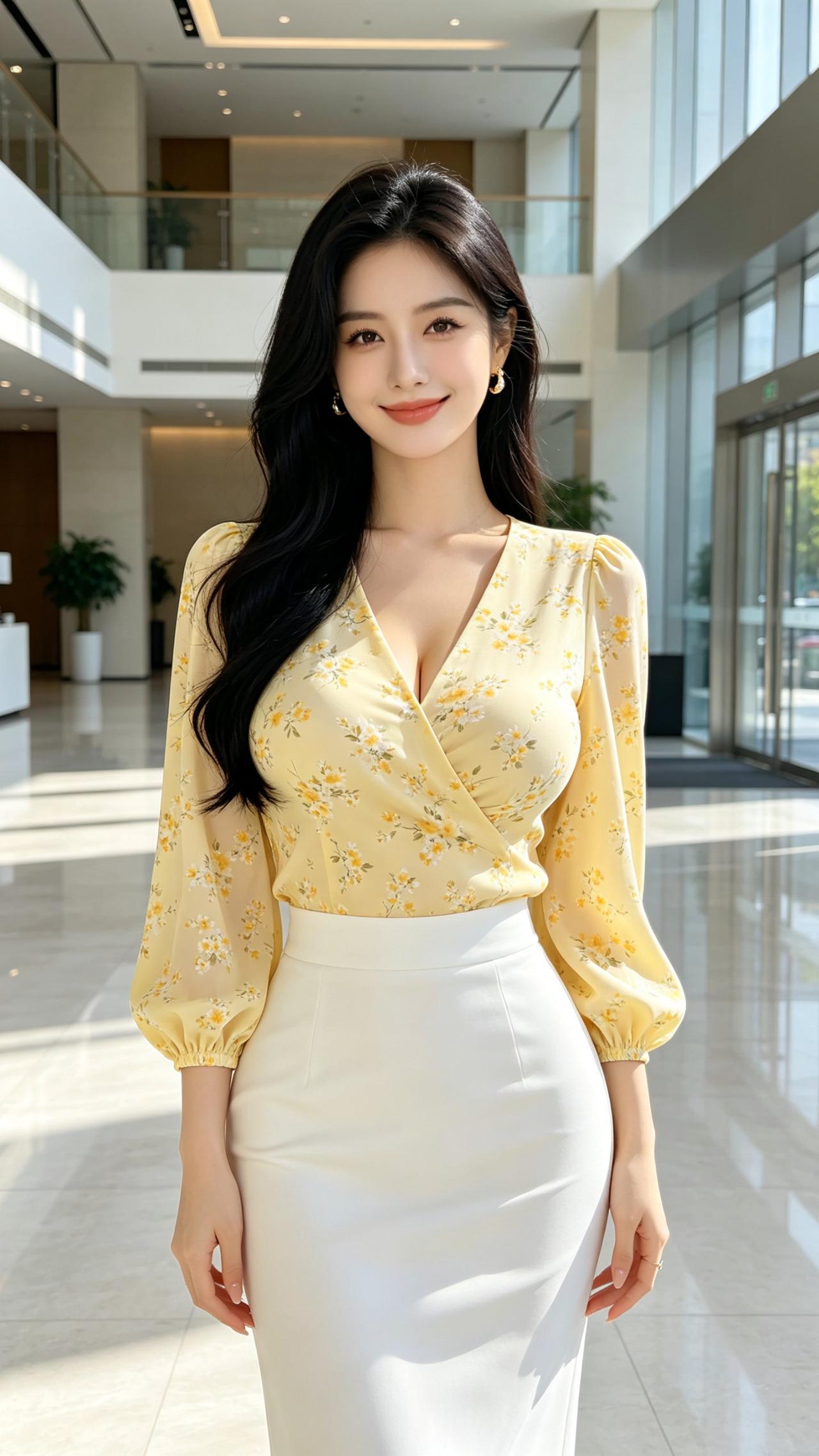 优雅气质穿搭，黄白相间，尽显女性魅力！