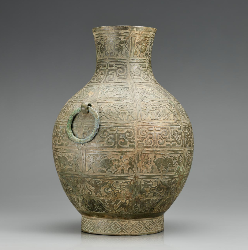 旧金山亚洲艺术博物馆藏战国早期:狩猎纹壶 