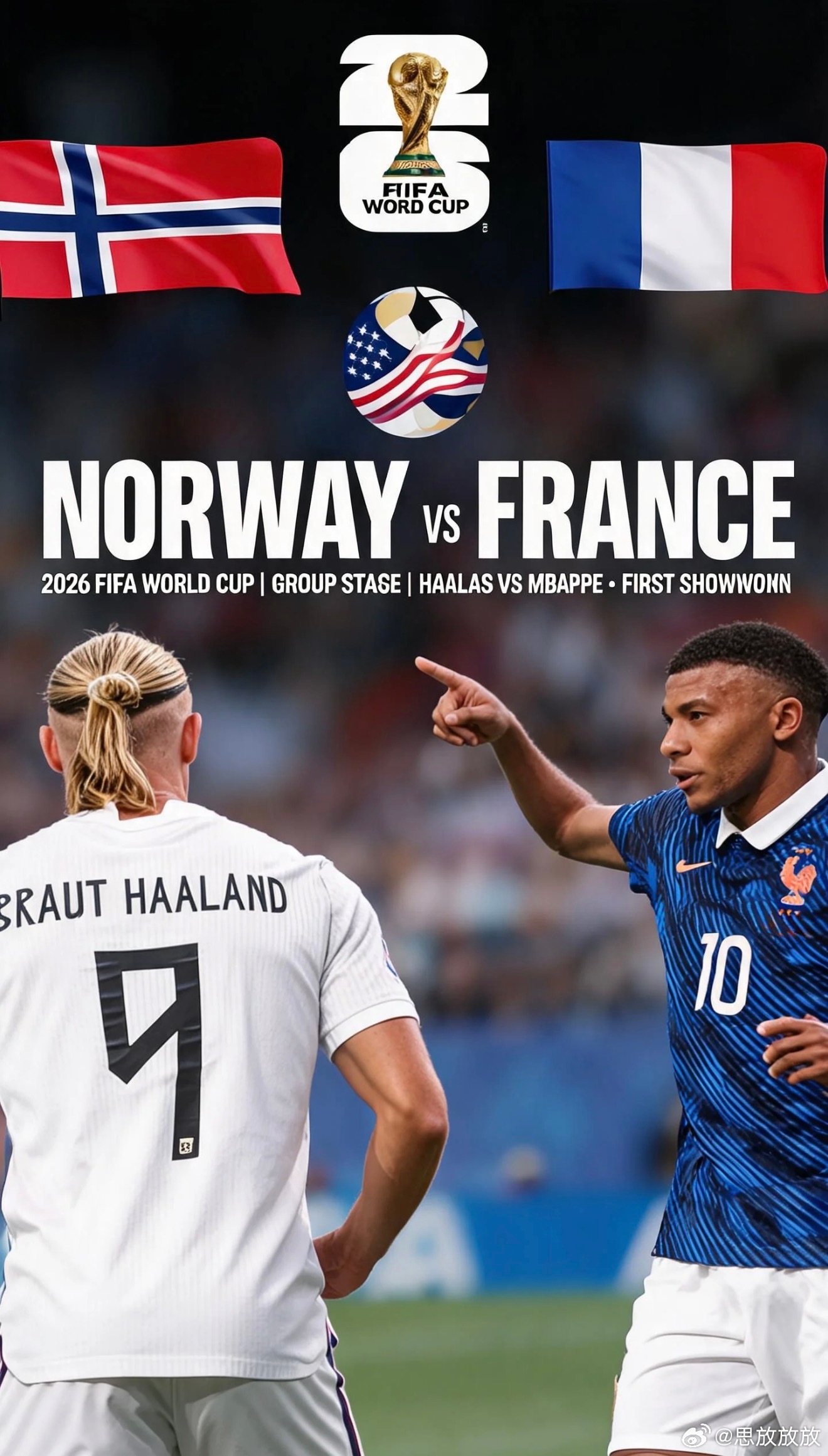 新双骄时代，最炸裂的对决来了！🇳🇴哈兰德 vs 🇫🇷姆巴佩。一个是北欧魔