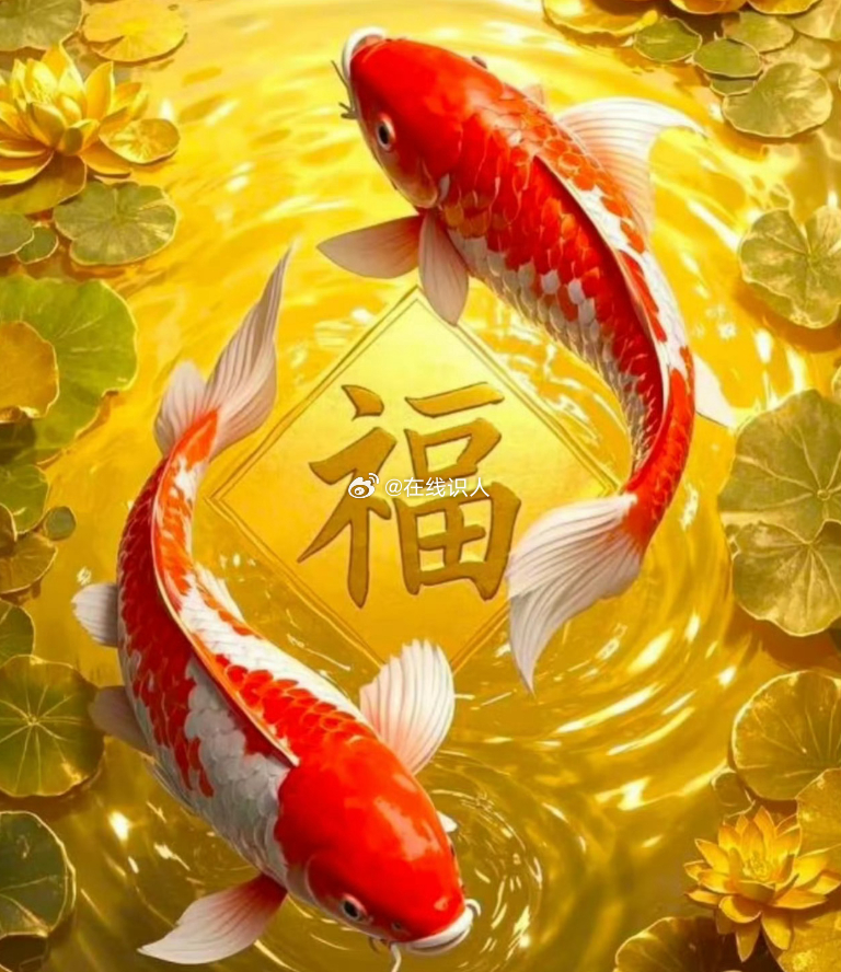 水代表着财，锦鲤带着好运。见着点赞，来财来运。 