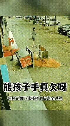 如果不是骨子里的坏，小男孩儿会这么干嘛？

视频中，小男孩儿看看四下无人，走到路